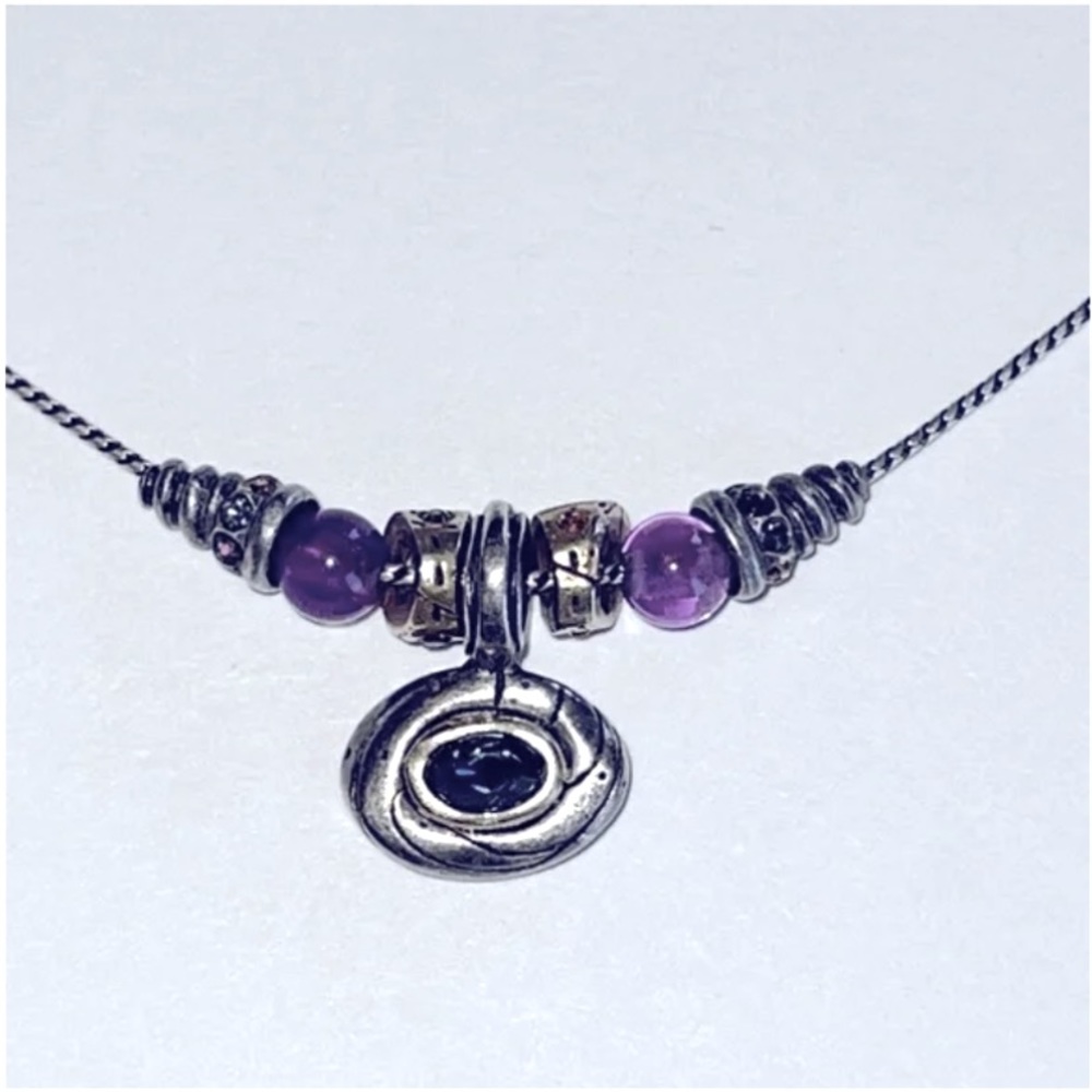 PATRICIA LOCKE Necklace 925 Sterling Silver with Charms and Pendant